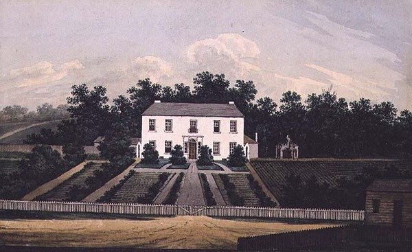 गवर्नमेंट हाउस, परमट्टा, न्यू साउथ वेल्स, 1805 (wc) द्वारा विलियम इवांस