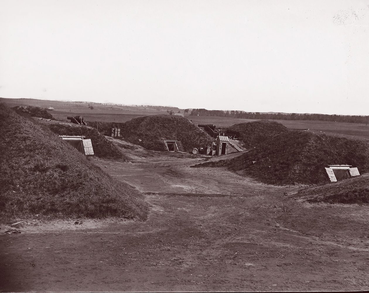 फोर्ट डार्लिंग, जेम्स नदी, 1865। द्वारा विलियम फ्रैंक ब्राउन।