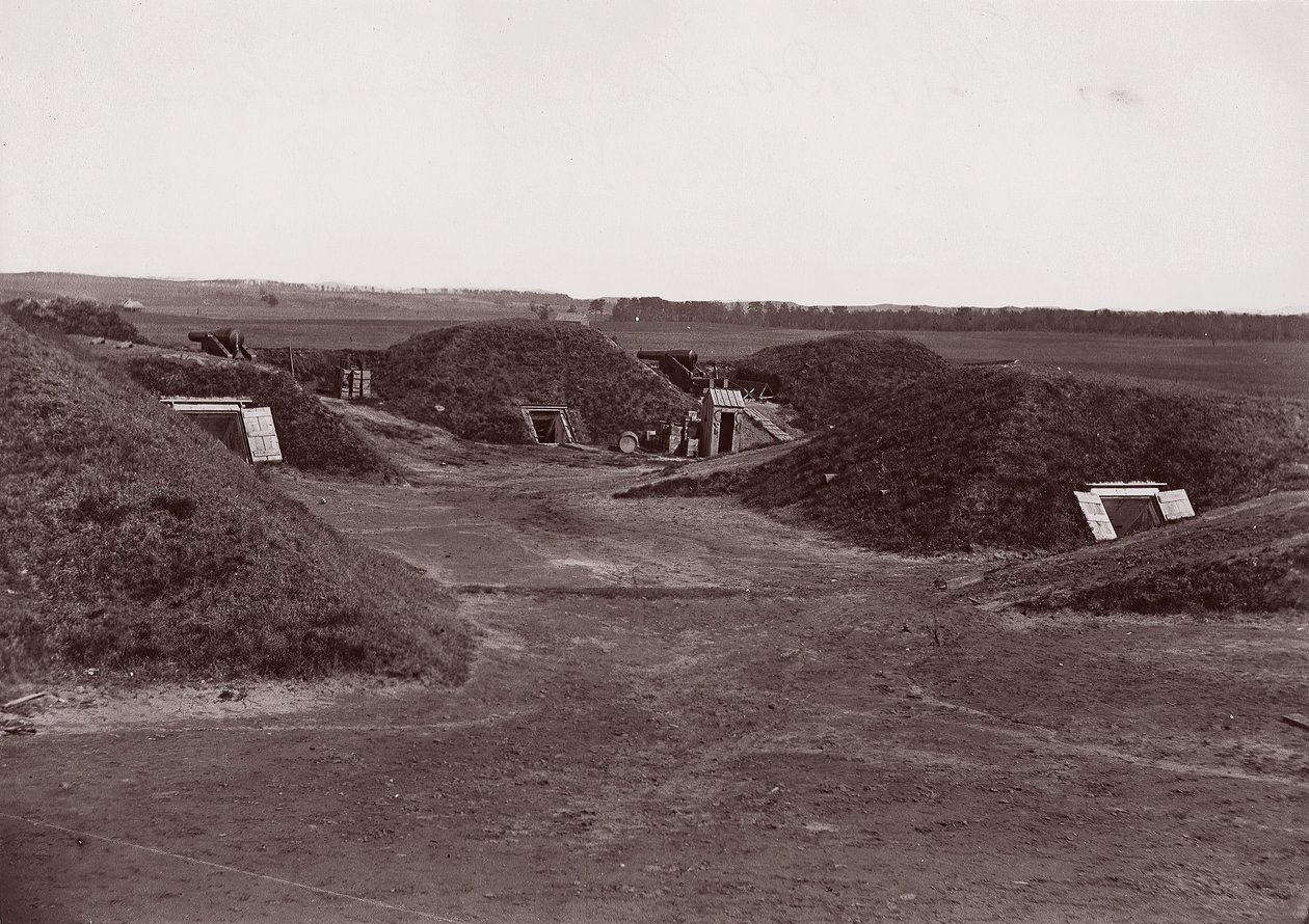 फोर्ट डार्लिंग, जेम्स रिवर, सीए। 1865. द्वारा विलियम फ्रैंक ब्राउन