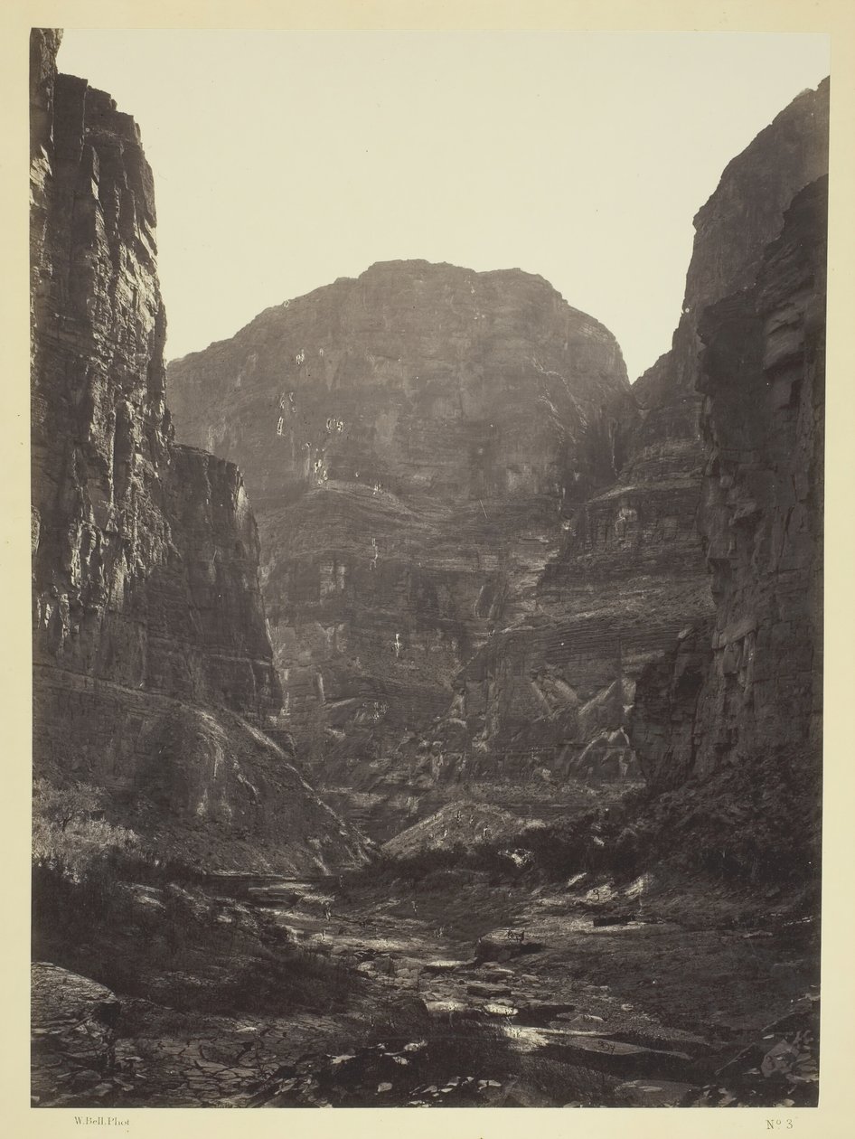 कानाब वॉश, कोलोराडो नदी, लुकिंग साउथ, 1872 का कैनन। द्वारा विलियम एच। बेल