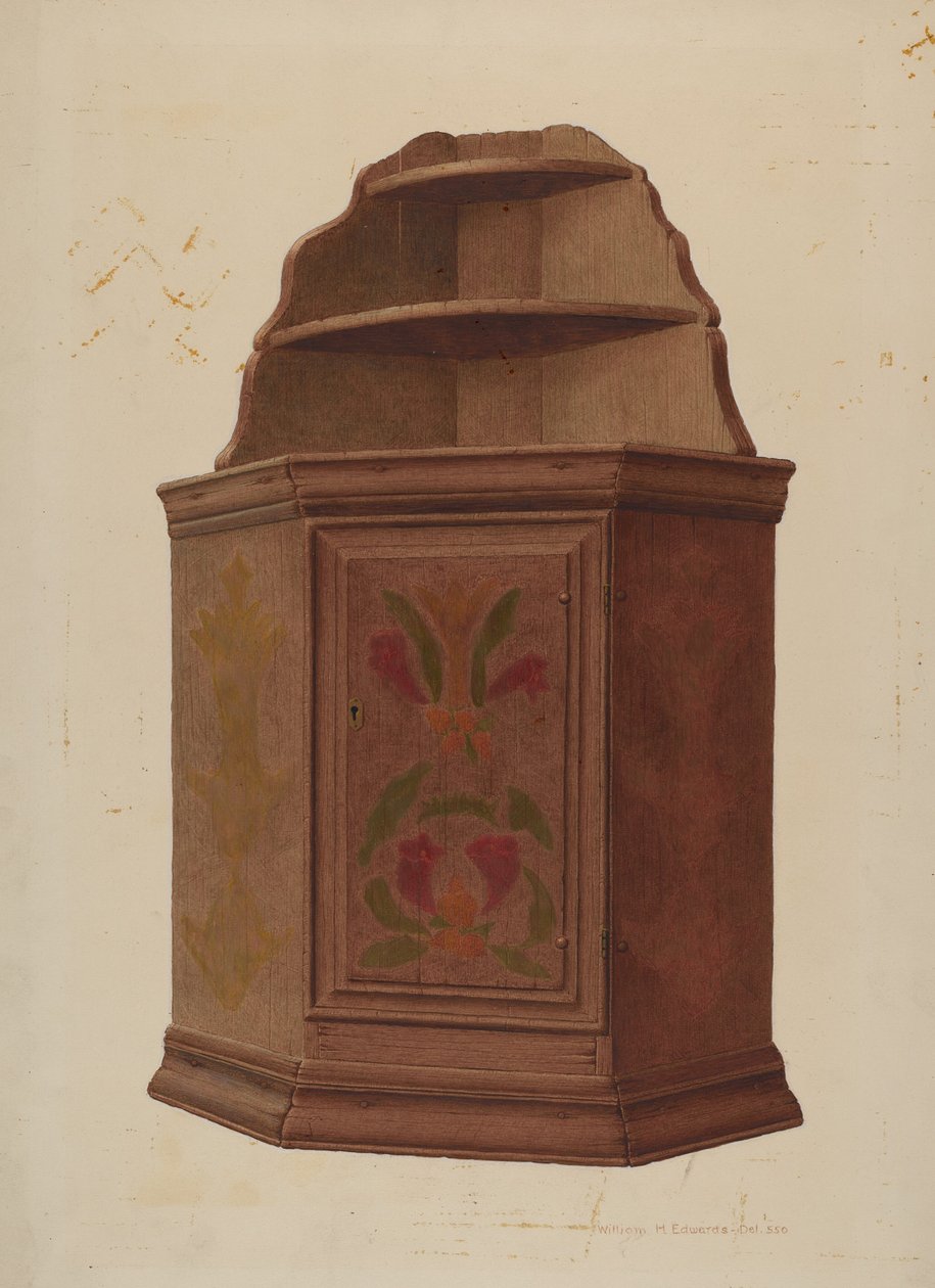 कॉर्नर अलमारी, सी. 1942. द्वारा विलियम एच एडवर्ड्स