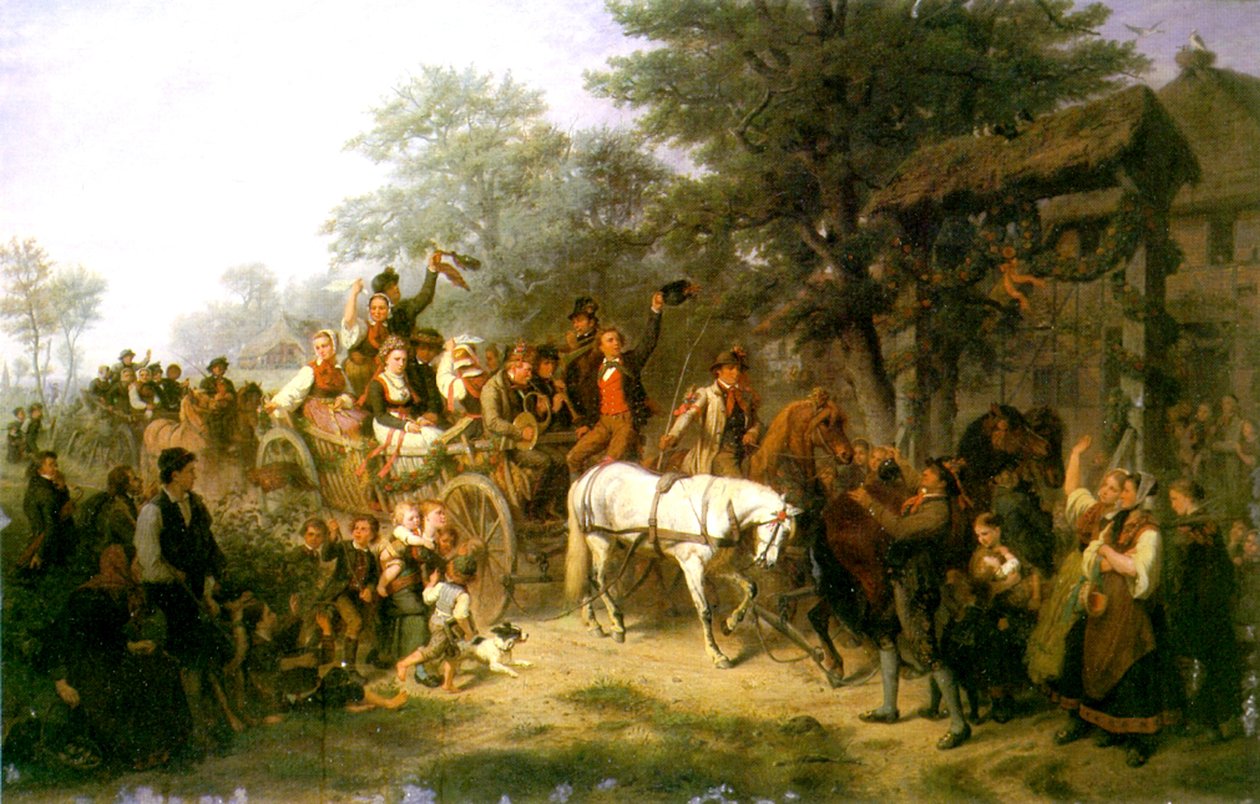 ए विलेज वेडिंग, 1859 द्वारा विलियम हैन