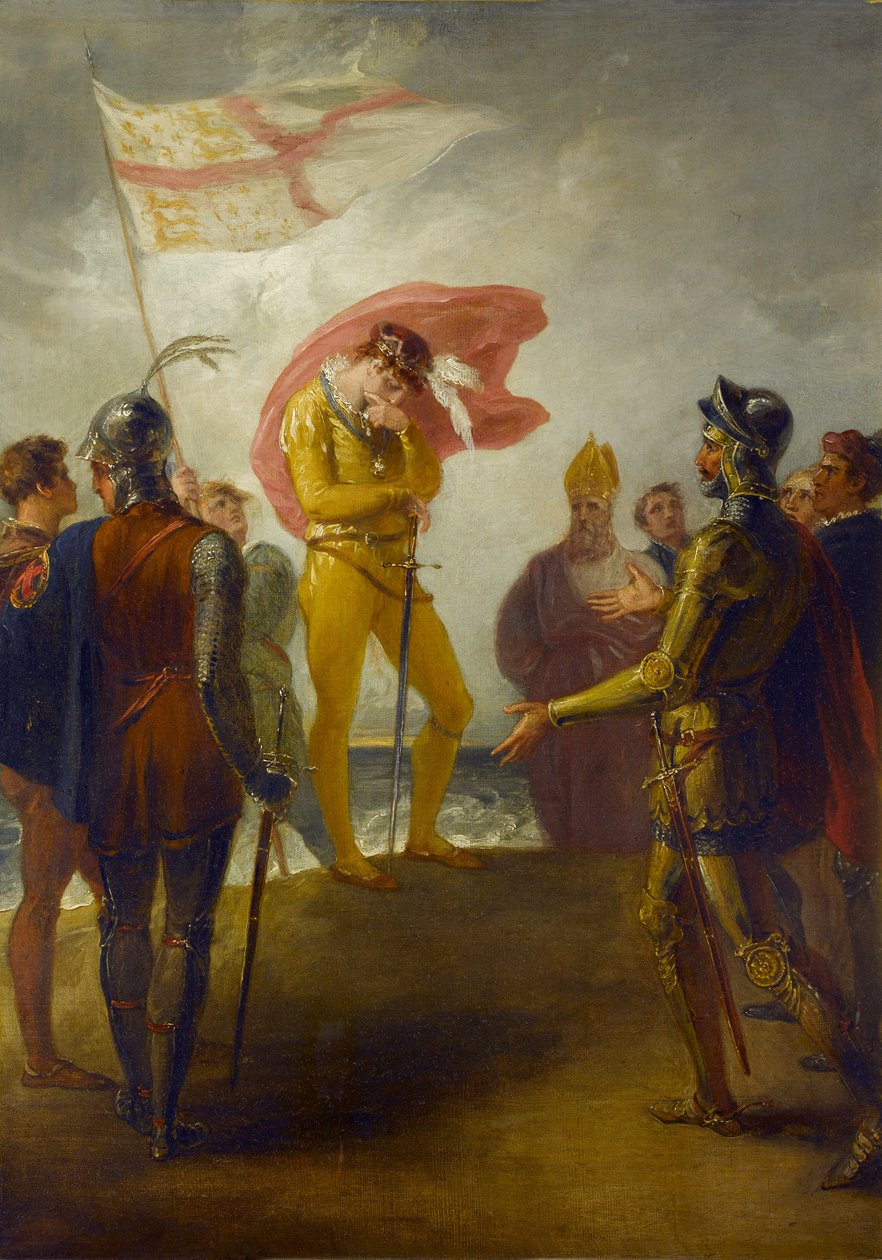 मिलफोर्ड हेवन में रिचर्ड II की लैंडिंग, c.1793-1800 द्वारा विलियम हैमिल्टन