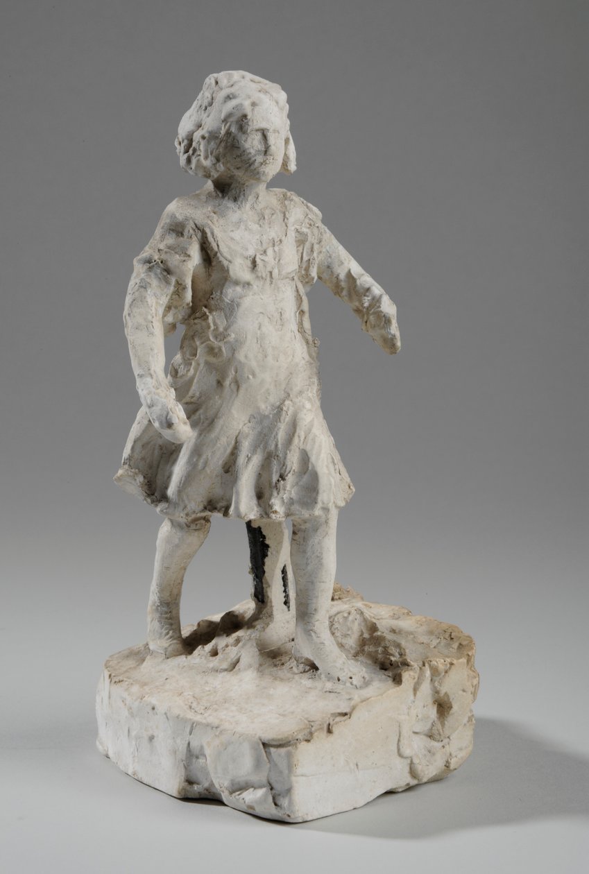 एक लड़की के चित्र के लिए Maquette चल रहा है (प्लास्टर) (440337 भी देखें) द्वारा विलियम हैमो थॉर्नक्रॉफ्ट