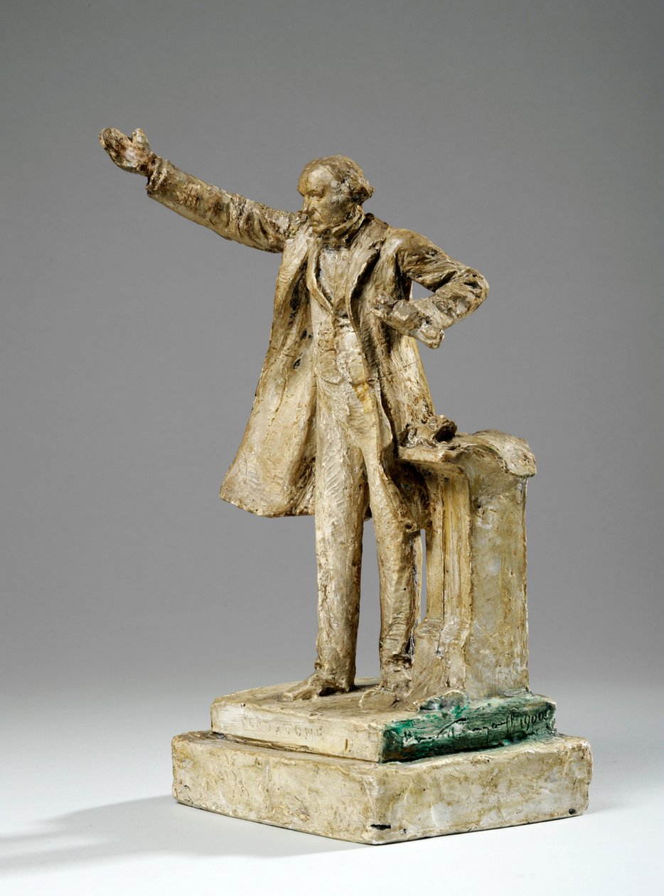 लंदन, स्ट्रैण्ड पर विलियम एवर्ट ग्लैडस्टोन की प्रतिमा के लिए Maquette, c.1905 (प्लास्टर) द्वारा विलियम हैमो थॉर्नक्रॉफ्ट