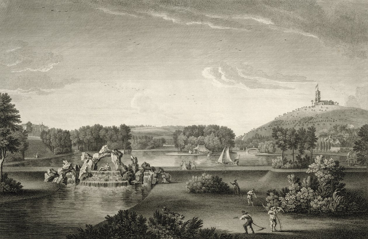 वेस्ट वूकोम्ब पार्क, विलियम वूलेट द्वारा उत्कीर्ण (1735-85) द्वारा विलियम हन्नान
