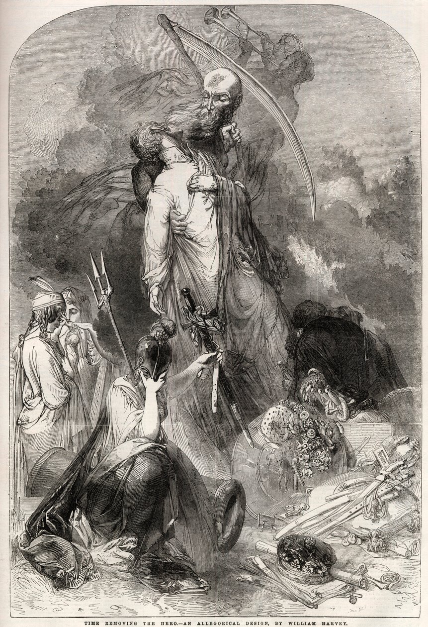 आर्थर वेलेस्ली (1769-1852), ड्यूक ऑफ वेलिंगटन की मृत्यु पर रूपक - विलियम हार्वे द्वारा ड्राइंग द्वारा विलियम हार्वे