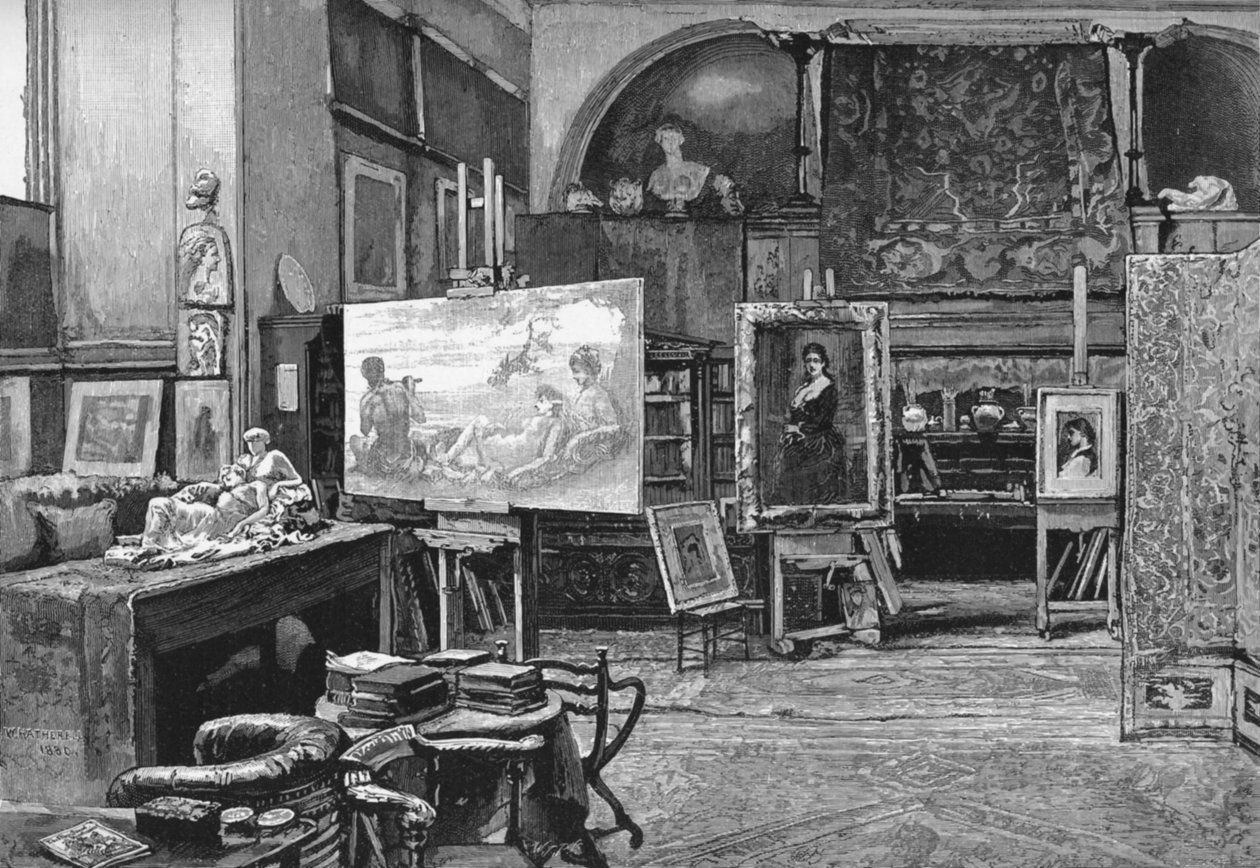 स्टूडियो, 1896 द्वारा विलियम हैथेरेल्ल