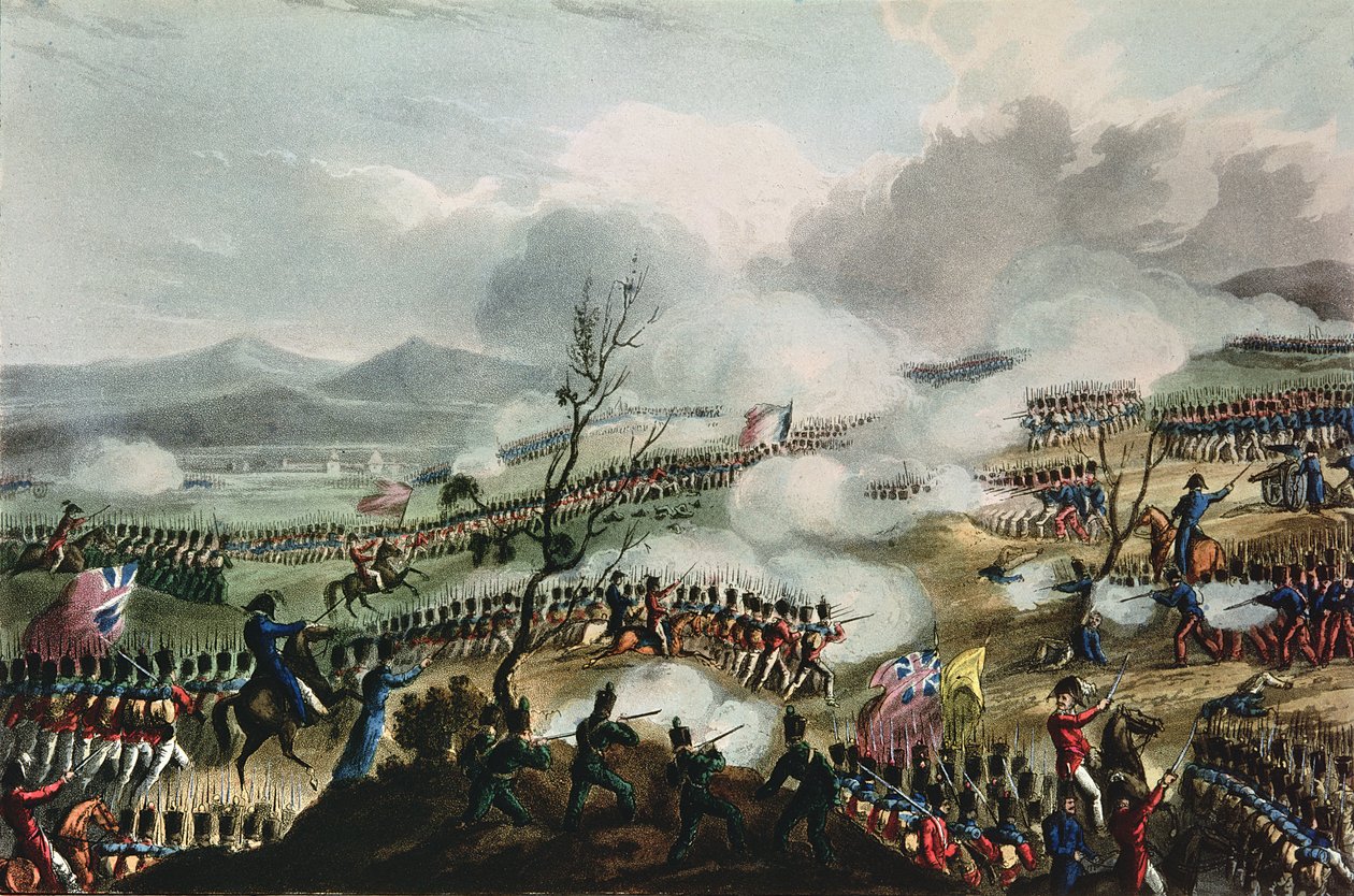 Nivelle की लड़ाई, 10 नवंबर, 1813, थॉमस सदरलैंड द्वारा उत्कीर्ण, 1813 द्वारा विलियम हीथ