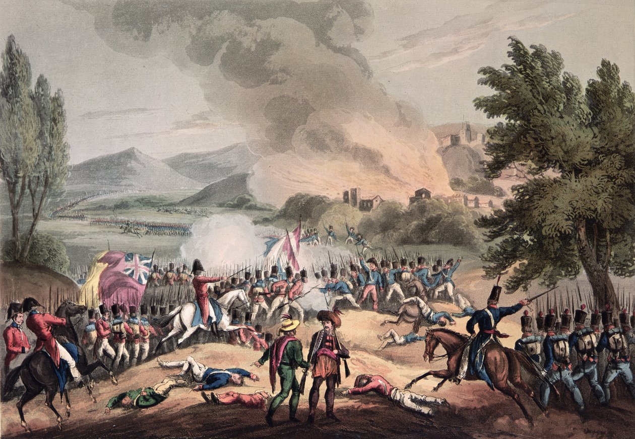 पोम्बल की लड़ाई, 12 मार्च 1811, थॉमस सदरलैंड द्वारा उत्कीर्ण द्वारा विलियम हीथ