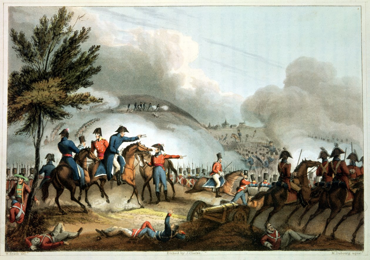 सलामांका की लड़ाई, 22 जुलाई 1812, एम। डबबर्ग (एक्वाटिंट) द्वारा रंगीन जे। क्लार्क द्वारा निर्मित द्वारा विलियम हीथ