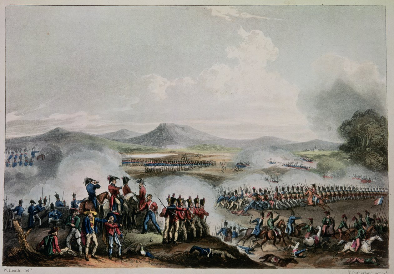 तलावेर की लड़ाई, 28 जुलाई, 1809, थॉमस सदरलैंड द्वारा उत्कीर्ण द्वारा विलियम हीथ