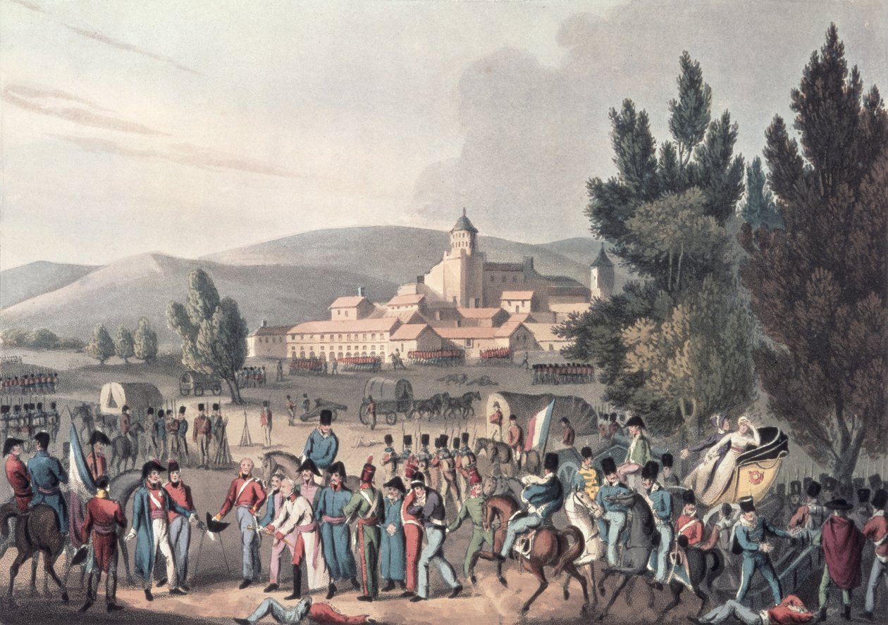 विटोरिया की लड़ाई, 1813, कैदियों को लाना, आई। क्लार्क द्वारा ए। द्वारा विलियम हीथ