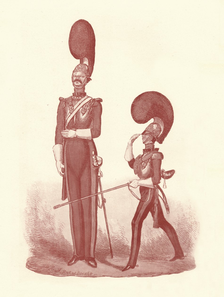 द मैन एंड ऑफिसर के बीच अंतर दिखाते हुए, 1830-1840, 1909 द्वारा विलियम हीथ