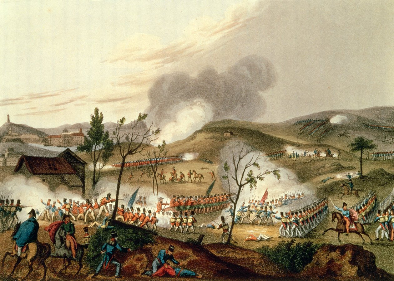 वाटरलू की लड़ाई, 18 जून 1815 (एक्वाटिंट) द्वारा विलियम हीथ