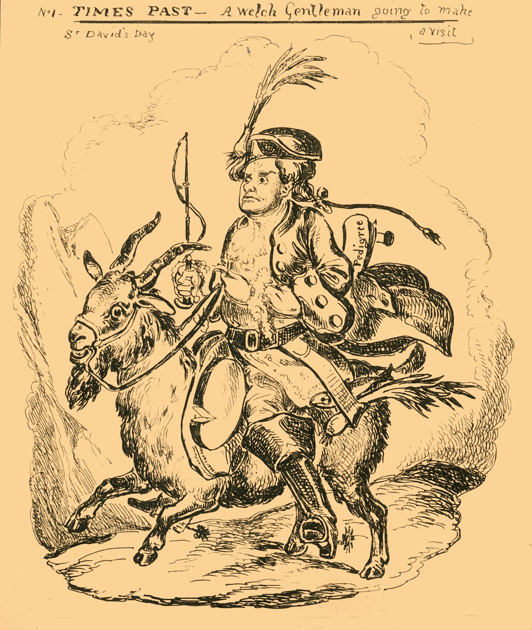 टाइम्स पास्ट - एक वेल्च जेंटलमैन, 1830 में एक यात्रा करने जा रहा है। द्वारा विलियम हीथ