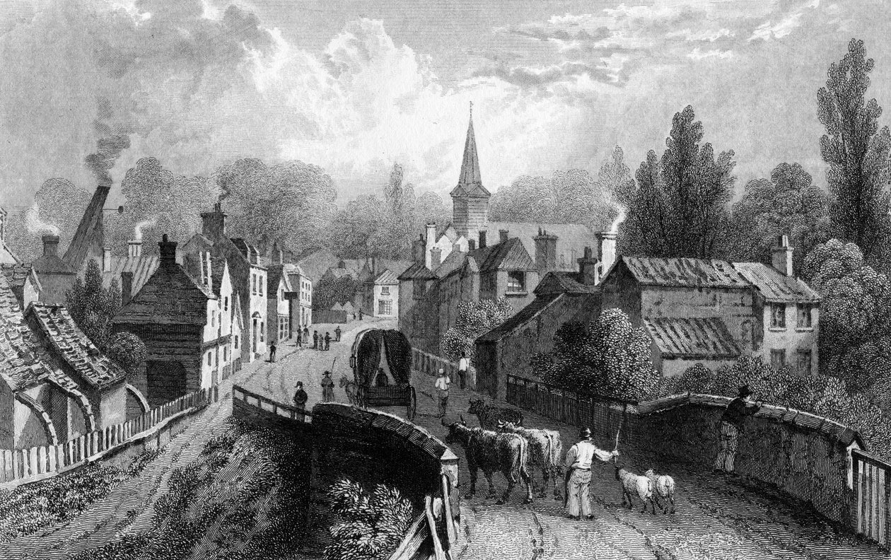 हैपिंग एगर, एसेक्स, हेनरी एडलार्ड, 1832 द्वारा उत्कीर्ण द्वारा विलियम हेनरी बार्टलेट
