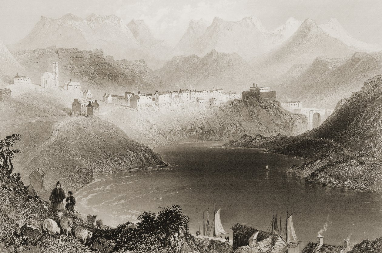 जॉर्ज पुण्य, 1860 के दशक के &39;सीन एंड एंटिक्विटीज&39; से क्लिफ़डेन, कोनीमारा, काउंटी गॉलवे द्वारा विलियम हेनरी बार्टलेट