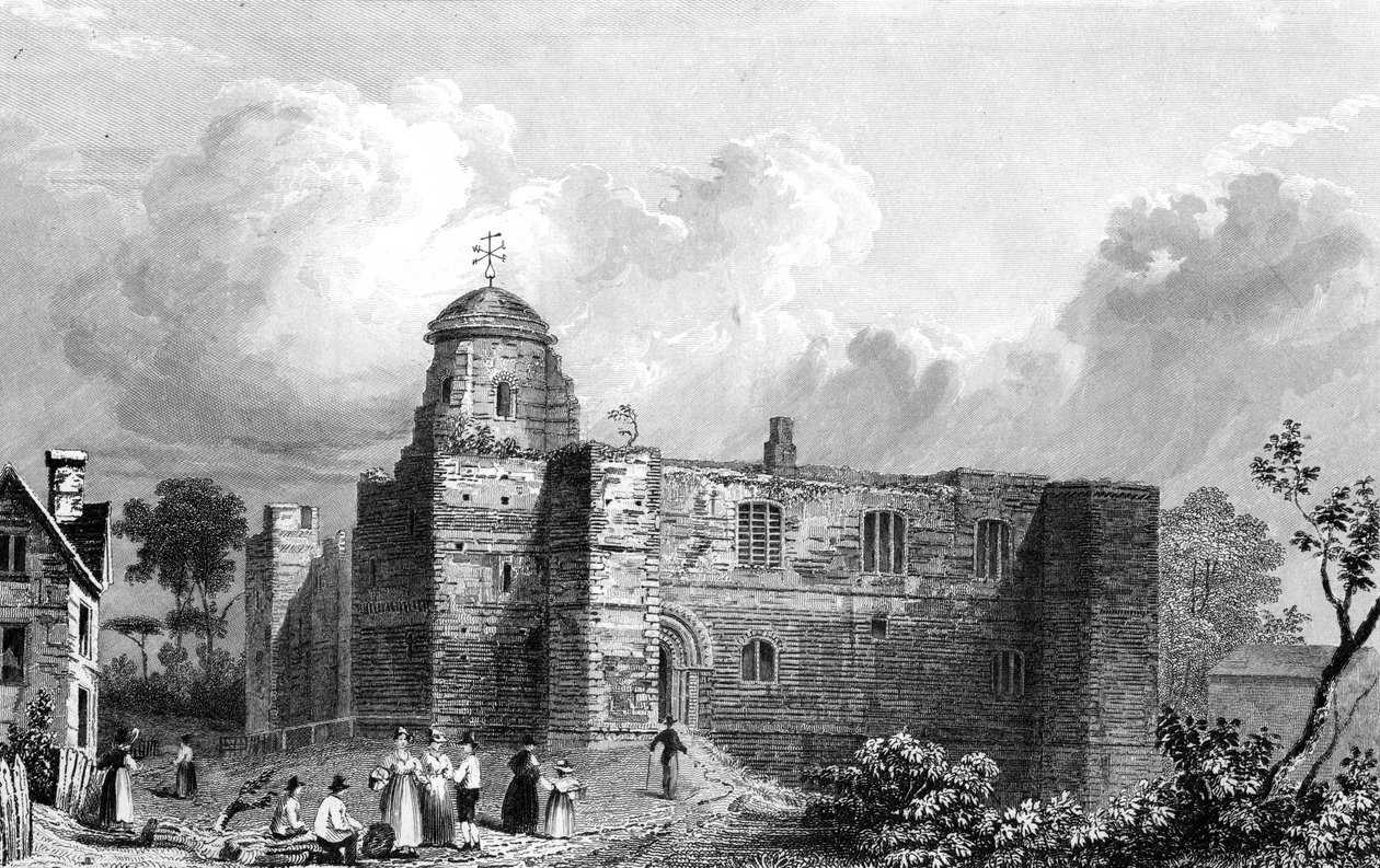 कोल्चेस्टर कैसल, एसेक्स, जॉन कैर आर्मिटेज द्वारा उत्कीर्ण, 1832 द्वारा विलियम हेनरी बार्टलेट