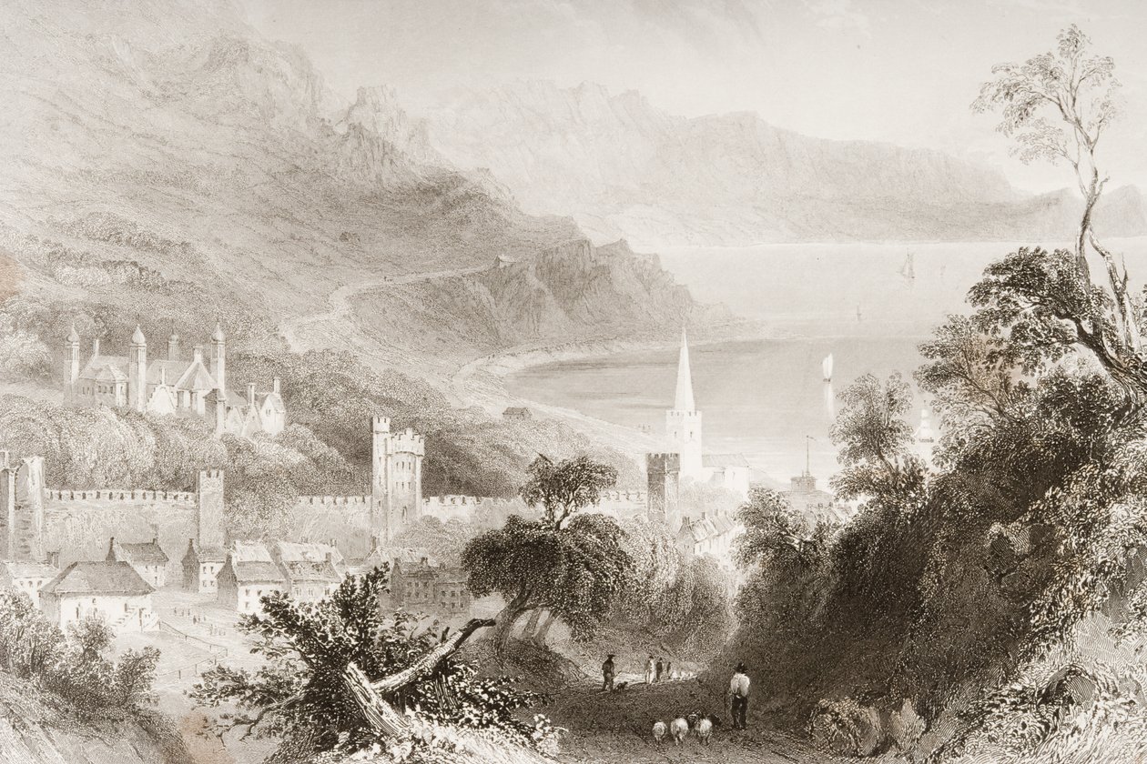 ग्लेनर्म, काउंटी एण्ट्रिम, उत्तरी आयरलैंड, जॉर्ज पुण्य, 1860 के दशक के &39;दृश्यों और प्राचीन वस्तुओं&39; से द्वारा विलियम हेनरी बार्टलेट