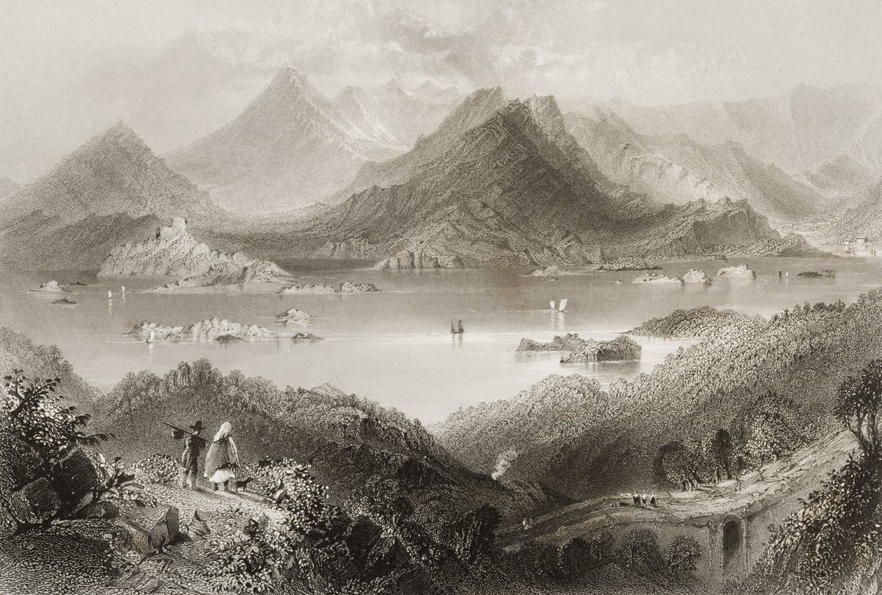 जॉर्ज पुण्य, 1860 के दशक के &39;दृश्यों और प्राचीन वस्तुओं&39; से ग्लेनगैरिफ, काउंटी कॉर्क, आयरलैंड द्वारा विलियम हेनरी बार्टलेट