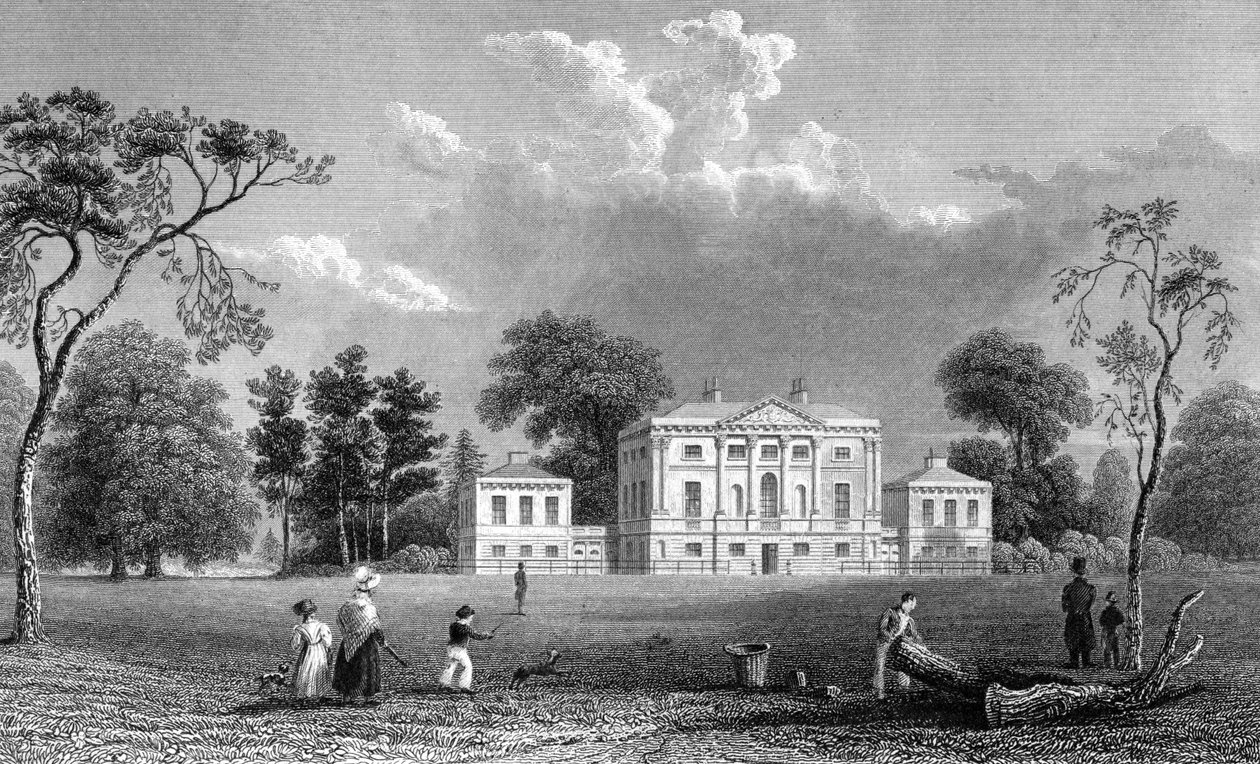 ई। यंग, 1833 द्वारा उत्कीर्ण हरे हॉल, एसेक्स द्वारा विलियम हेनरी बार्टलेट