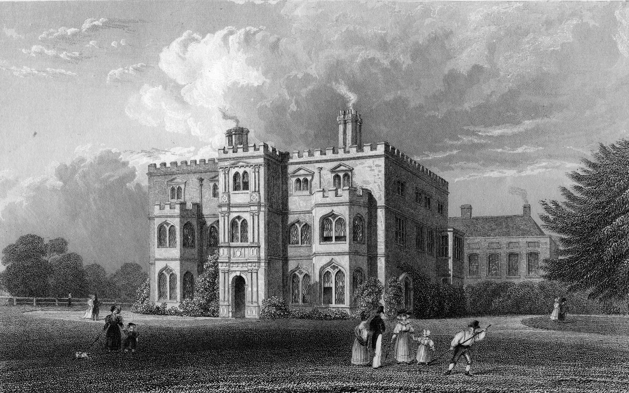 मार्क्स हॉल, कॉगेशहॉल, एसेक्स, जॉन कार्र आर्मिटेज द्वारा उत्कीर्ण, 1833 द्वारा विलियम हेनरी बार्टलेट