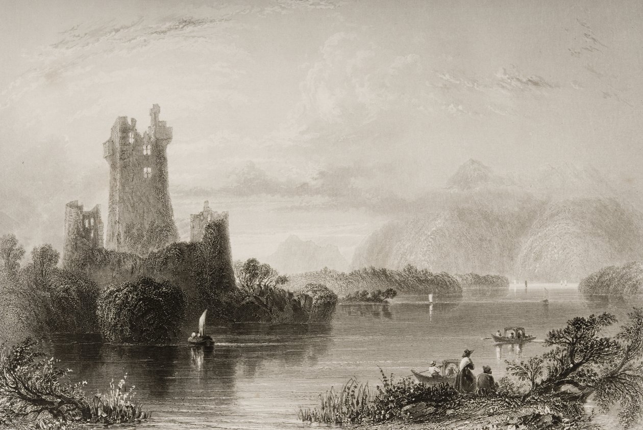 रॉस कैसल, किलार्नी, काउंटी केरी, जॉर्ज पुण्य, 1860 के दशक के &39;दृश्यों और प्राचीन वस्तुओं&39; से द्वारा विलियम हेनरी बार्टलेट