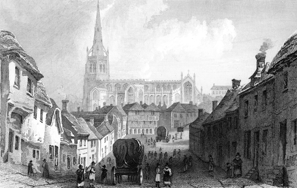 1832 में जे। रॉलफ द्वारा उत्कीर्ण दक्षिण, एसेक्स से थाक्स द्वारा विलियम हेनरी बार्टलेट