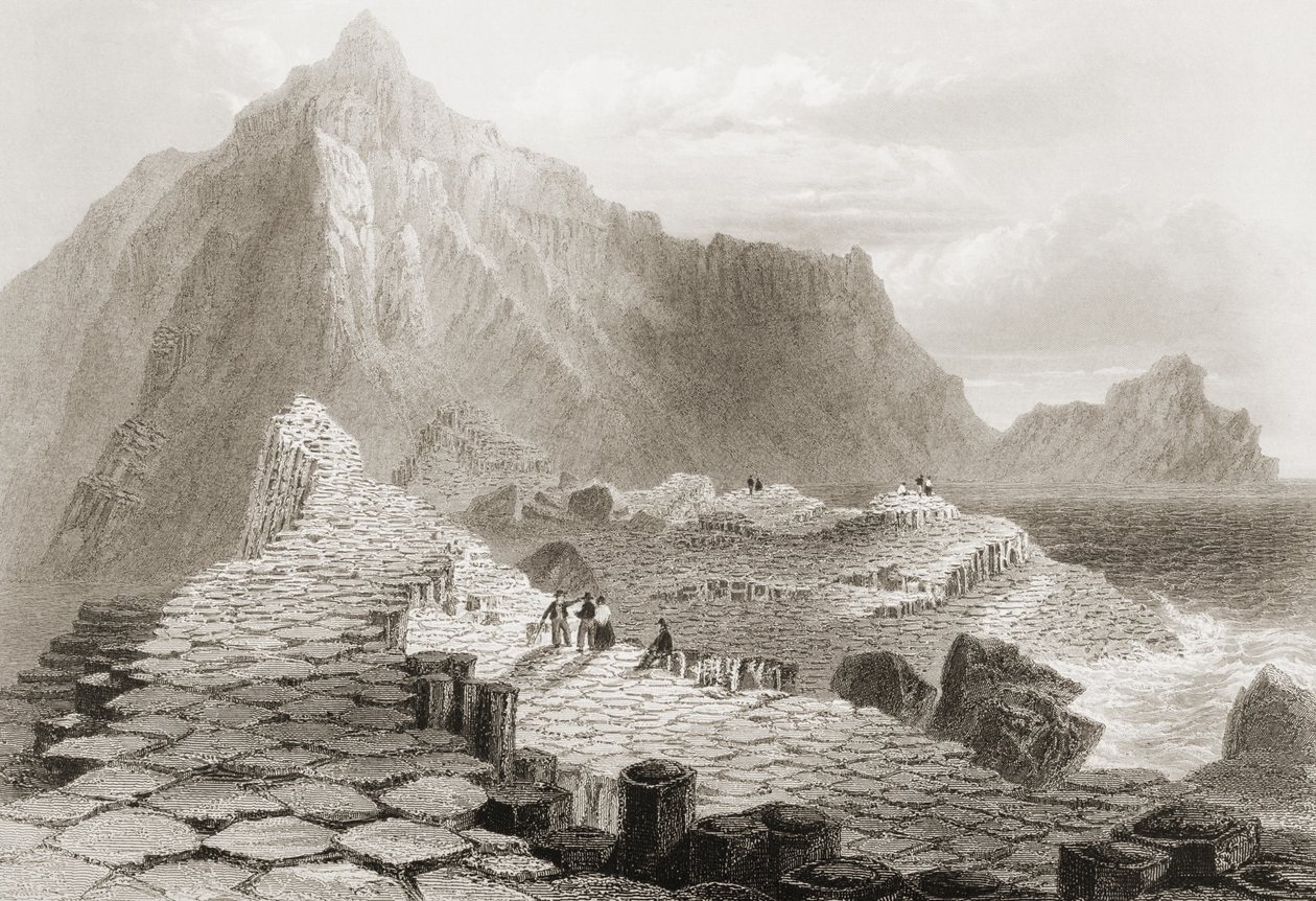जॉर्ज पुण्य, 1860 के दशक के &39;दृश्यों और प्राचीन वस्तुओं&39; से जायंट्स कॉजवे, काउंटी एंट्रीम, आयरलैंड द्वारा विलियम हेनरी बार्टलेट
