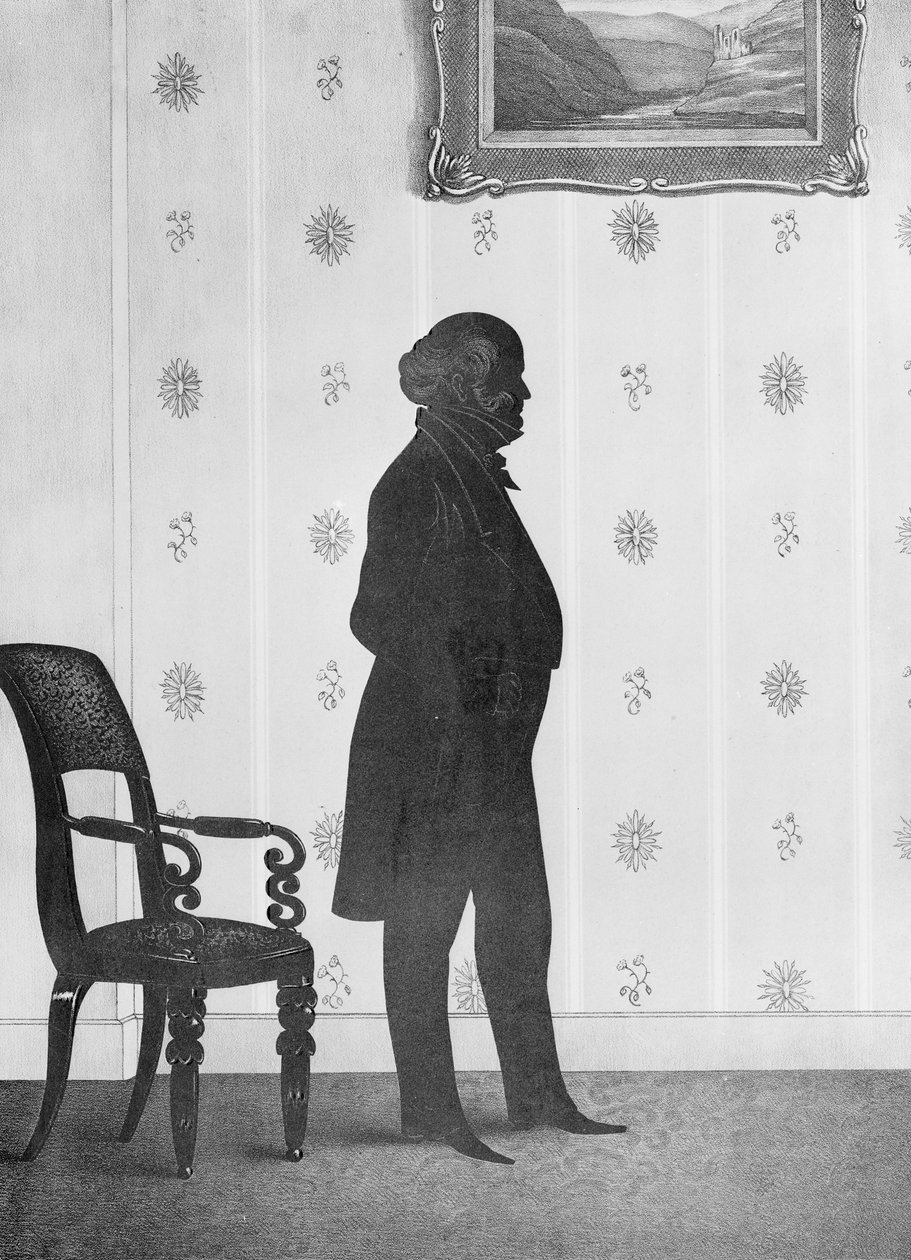 मार्टिन वैन बुरेन का सिल्हूट पोर्ट्रेट, 1844 द्वारा विलियम हेनरी ब्राउन