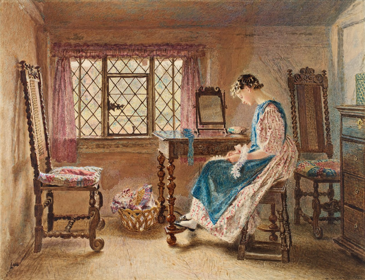 रविवार की तैयारी के लिए, c.1832 (wc und gouache on paper) द्वारा विलियम हेनरी हंट