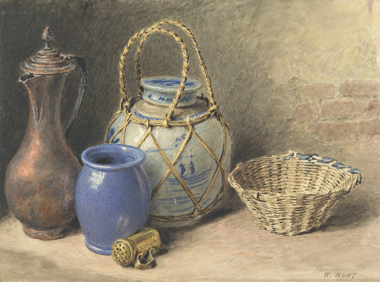 फिर भी जीवन अदरक जार के साथ, c.1825 (कागज पर ग्रेफाइट से अधिक) द्वारा विलियम हेनरी हंट