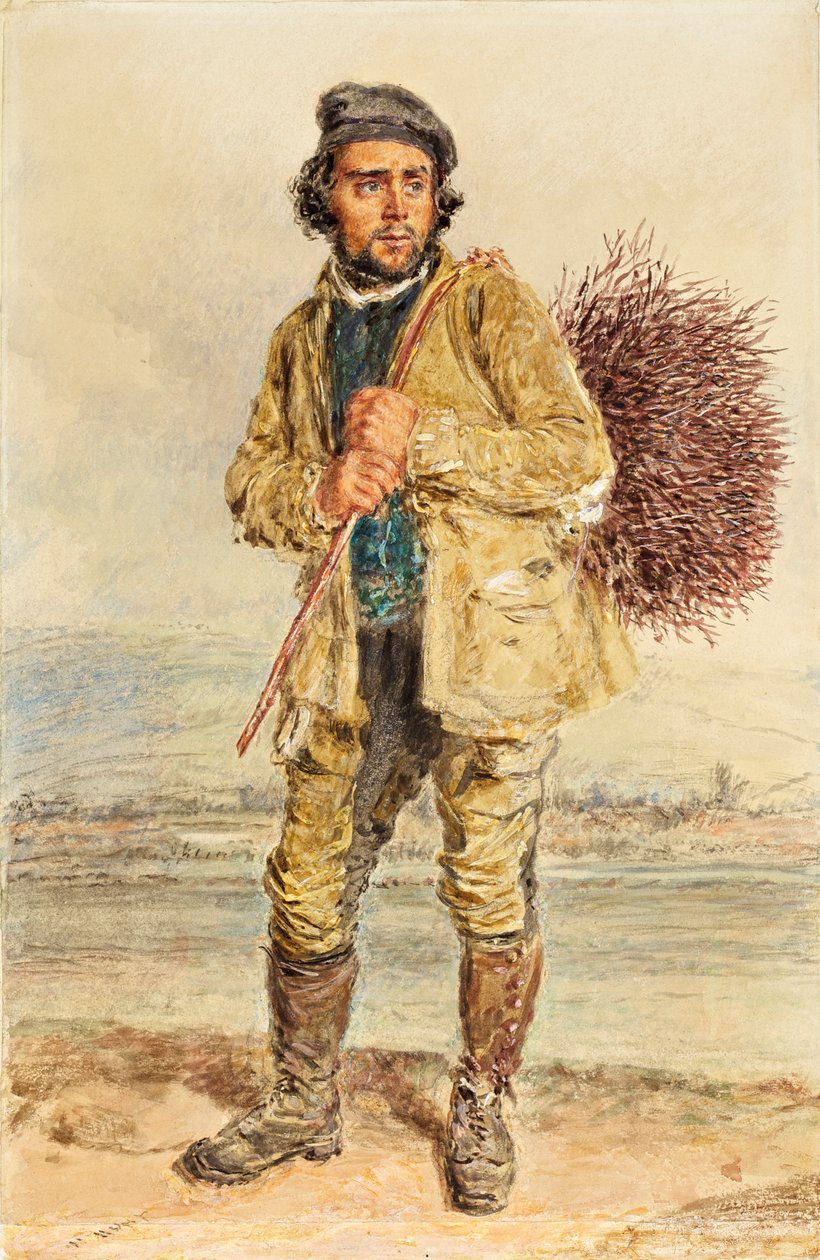 द ब्रूम गेदर, c.1830 द्वारा विलियम हेनरी हंट