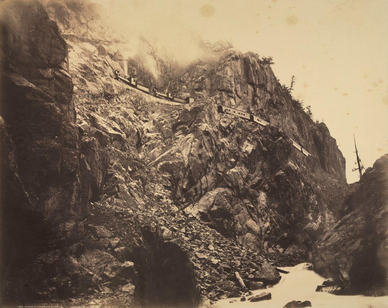 रियो लास एनिमास के कैन्यन, सी। 1882-1886। द्वारा विलियम हेनरी जैक्सन