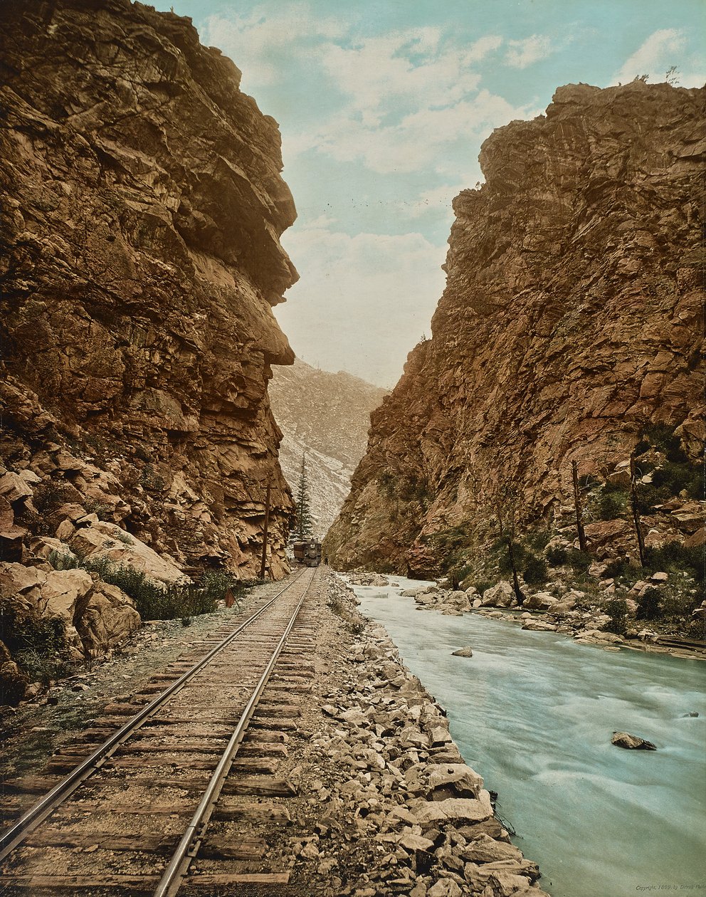 स्पष्ट क्रीक कैनियन, कोलोराडो, c.1899 (फोटोलिथो) द्वारा विलियम हेनरी जैक्सन