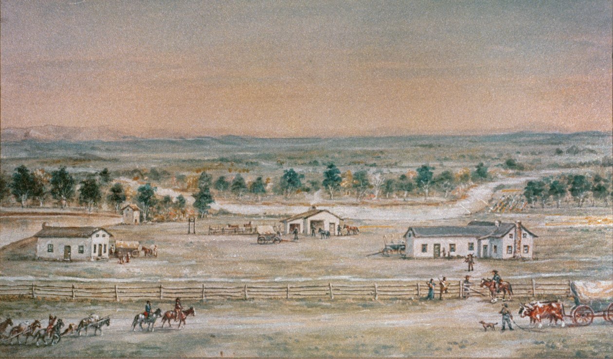 1845 में व्हिटमैन मिशन (कलर लिथो) द्वारा विलियम हेनरी जैक्सन