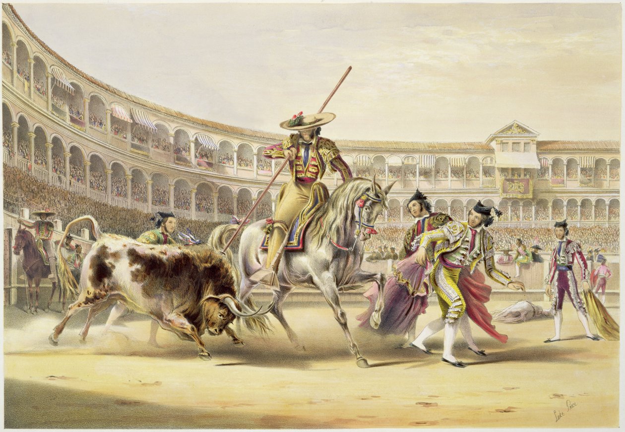 बुल चार्जिंग ए पिकाडोर, 1865 द्वारा विलियम हेनरी लेक प्राइस