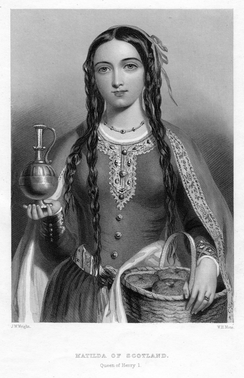 स्कॉटलैंड के मटिल्डा, हेनरी I की रानी, c1850s द्वारा विलियम हेनरी मोते