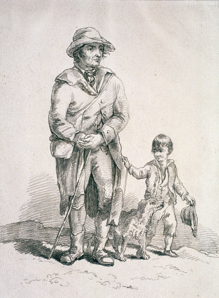 एक कुत्ते और एक लड़के के साथ देहाती, प्रांतीय वर्ण, 1813 द्वारा विलियम हेनरी Pyne