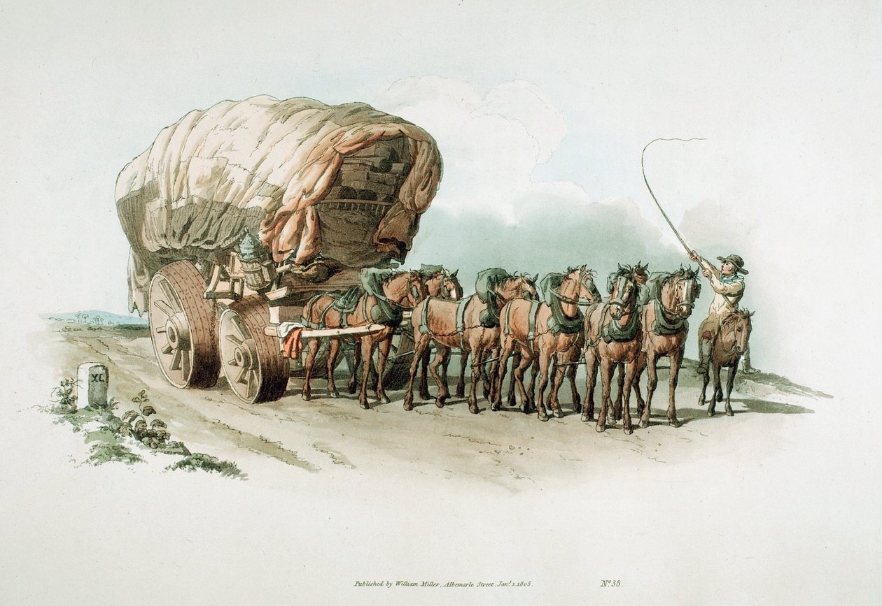स्टेज वैगन, 1805 द्वारा विलियम हेनरी Pyne