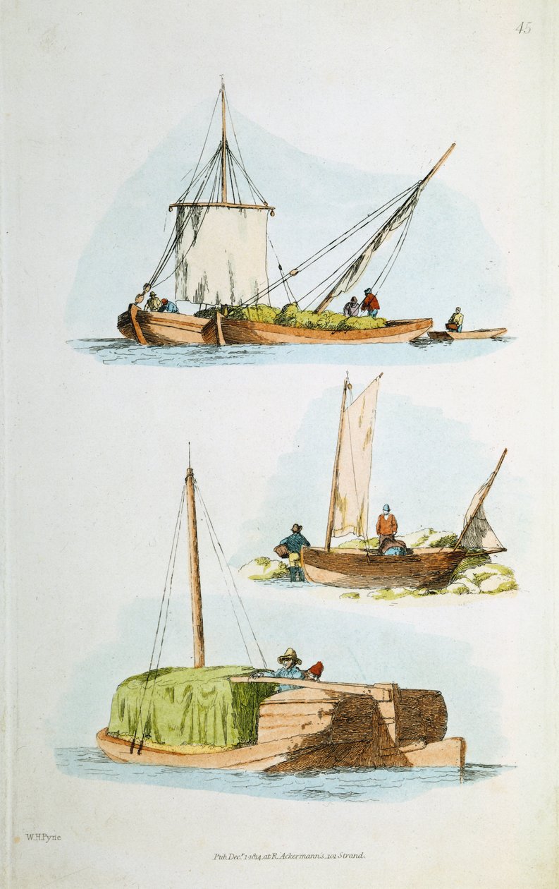 पारंपरिक नॉरफ़ॉक नावें, 1814 द्वारा विलियम हेनरी Pyne