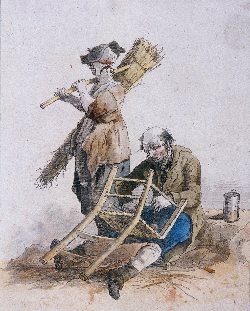दो चेयर मेंडर, प्रांतीय वर्ण, 1804 द्वारा विलियम हेनरी Pyne