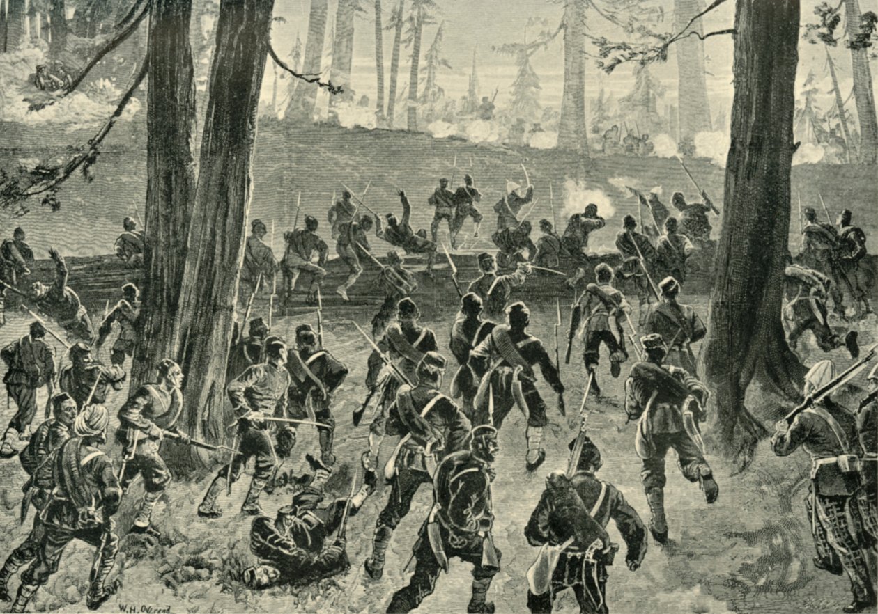 स्पिंगावी खोटल पर अंतिम हमला, 1901। द्वारा विलियम हेशम ओवरेंड