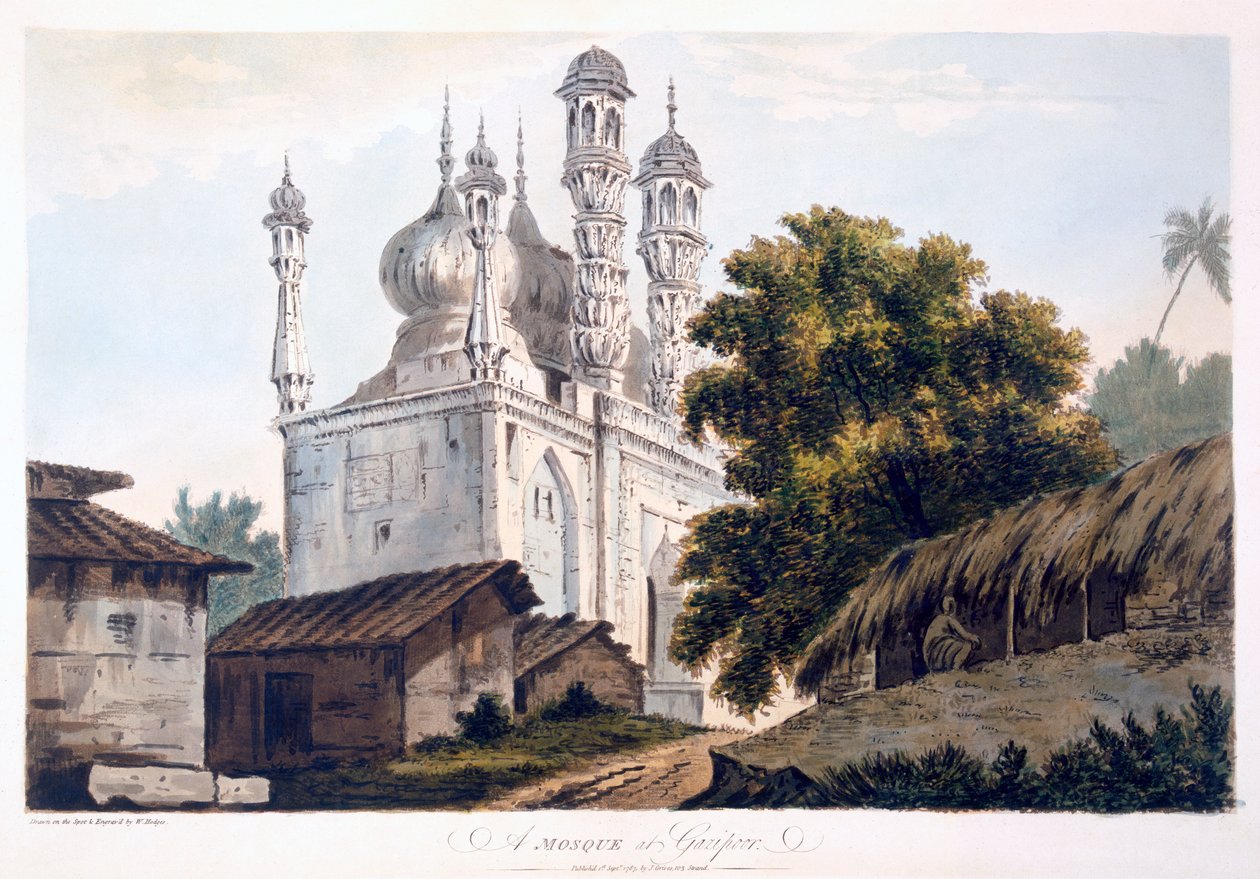 गाजीपुर में एक मस्जिद, 1787 (जलीय) (179847 भी देखें) द्वारा विलियम होजेस