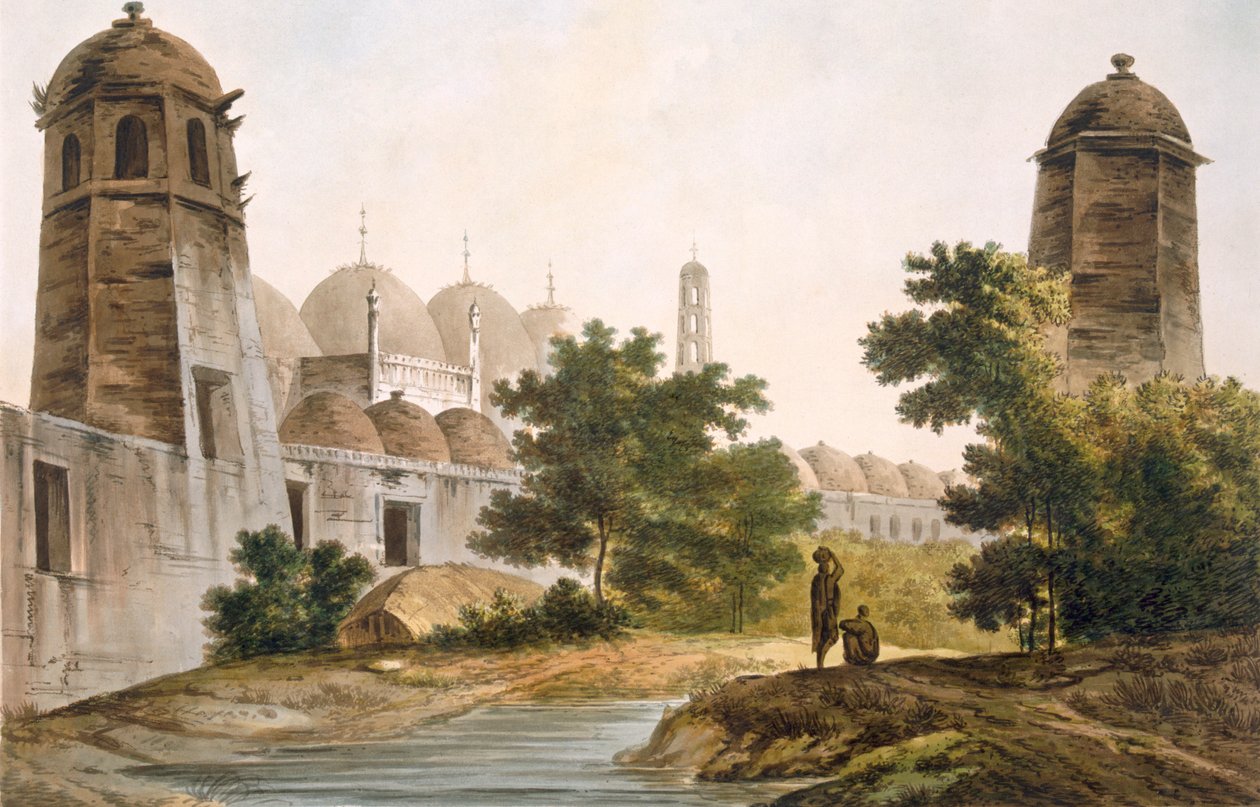 मुक्सदावद, पब में जाफिर कॉवन द्वारा निर्मित कटर का एक दृश्य। 1785-88। द्वारा विलियम होजेस
