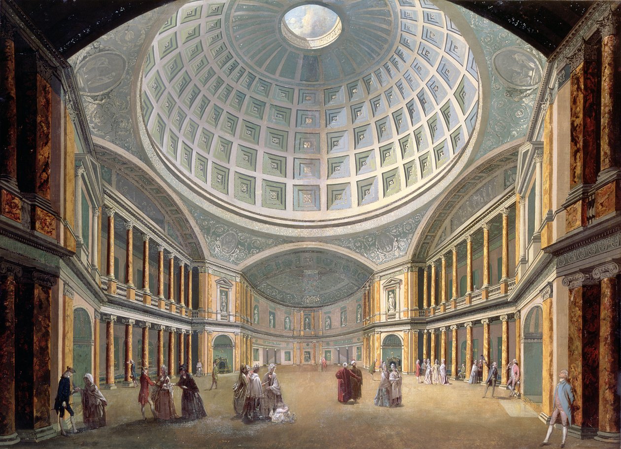 Pantheon, ऑक्सफोर्ड रोड, लंदन (कैनवास पर तेल) का इंटीरियर द्वारा विलियम होजेस