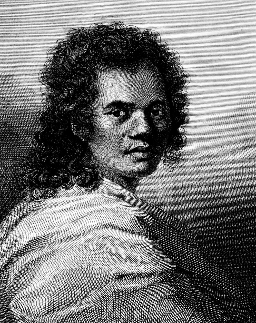 Omai, J.Caldwall द्वारा उत्कीर्ण, 1777 द्वारा विलियम होजेस