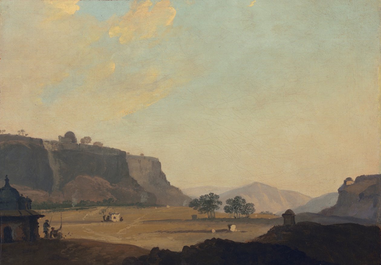 फोर्ट ग्वालियर, भारत के पास देखें, c.1783 द्वारा विलियम होजेस
