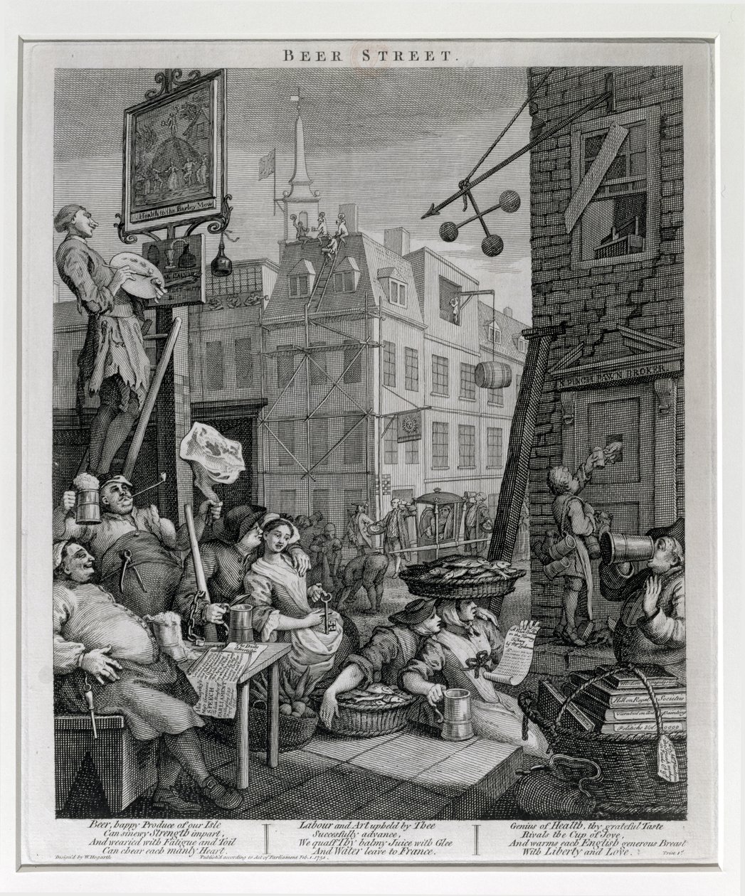 बीयर स्ट्रीट, 1751 द्वारा विलियम होगार्थ